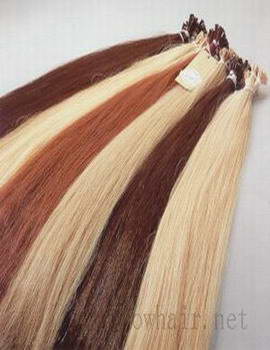 Hair extension with Keratin