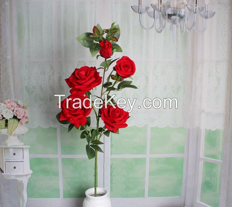 High quality wedding favor artificial rose flower bouquet