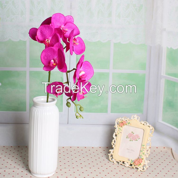 China factory making wedding decor flower silk artificial phalaenopsis