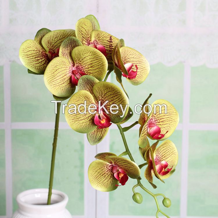 China factory making wedding decor flower silk artificial phalaenopsis