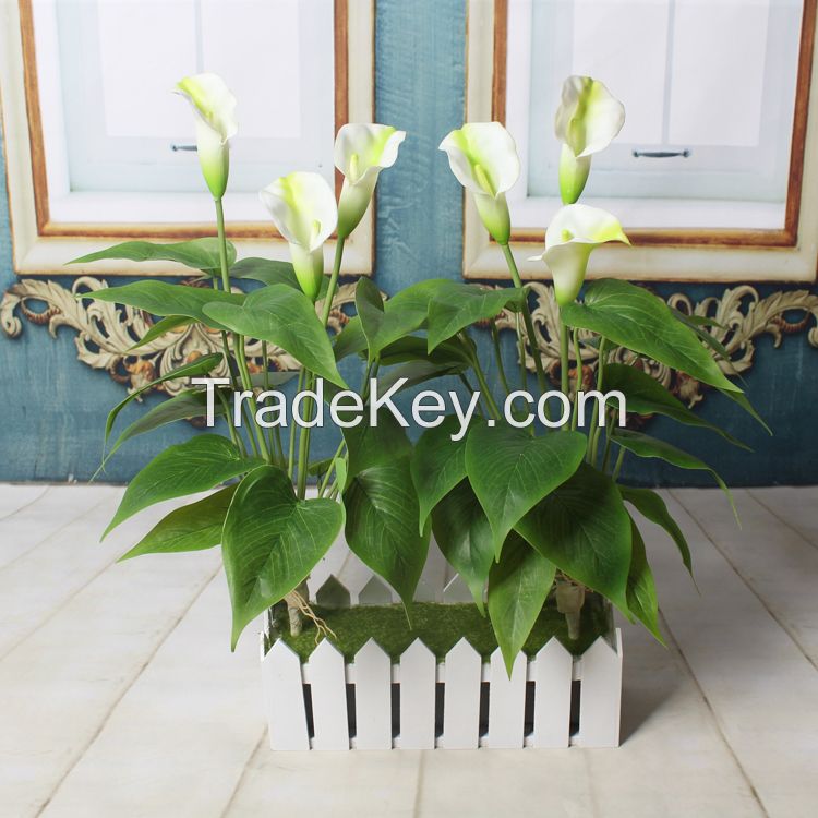 Lastest design artificial flower for garden decorative fake EVA calla liy