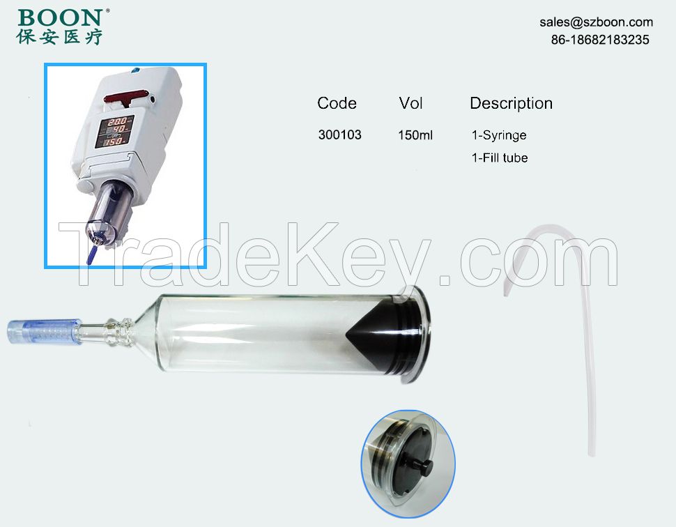 150ml LF Liiumena  Single-use sterile high pressure angiographic contrast media injector syringe