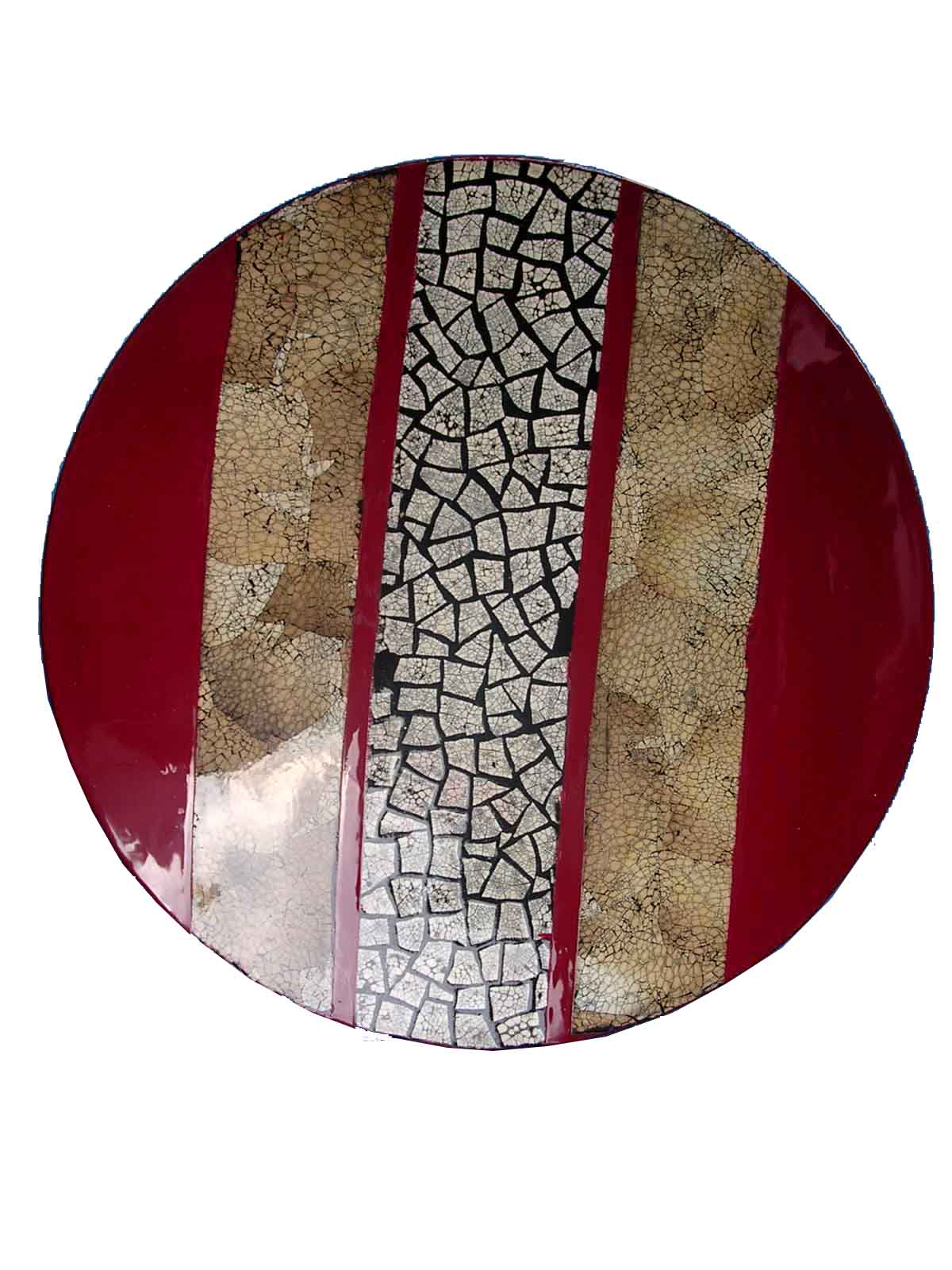 Lacquer Dish Decorated With Egg-Shell Finishing