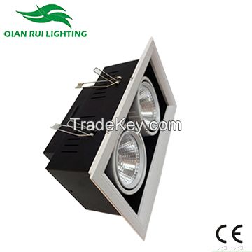 QR Led Grille Lighting New Product 2 Heads 2*7W 1100lm   5% CRI85