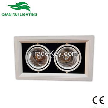 QR Led Grille Lighting New Product 2 Heads 2*7W 1100lm   5% CRI85