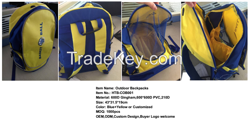 Outdoor Backpack, Big Volume, Custom Design, Many Materials for chose