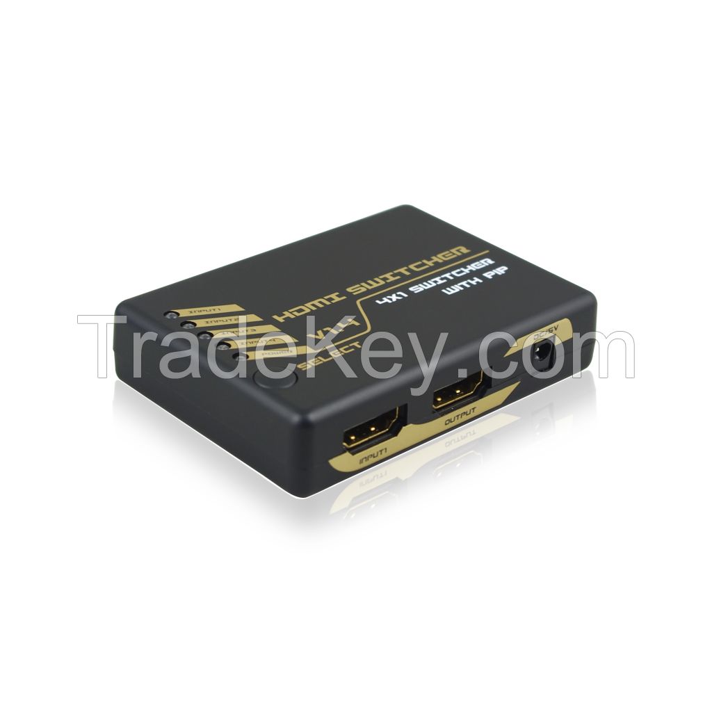 HDMI 4Ã—1 Mini Switch with Full 3D and 4Kx2K (300MHz) with PIP