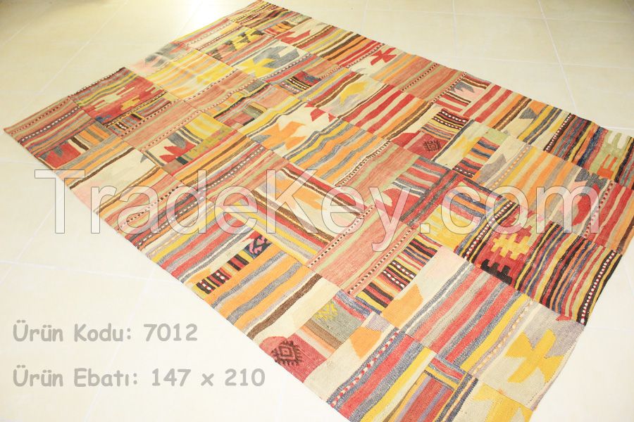 Vintage Rug, Patchwork Carpet