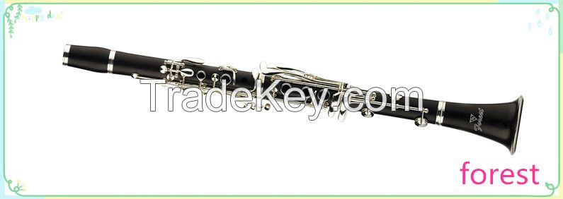 Buffet clarinet --17 keys of tone B , ABS body, Silver plated key