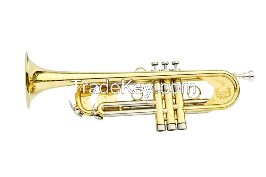 Trumpet --stainless steel pistons /Monel piston -gold lacquer