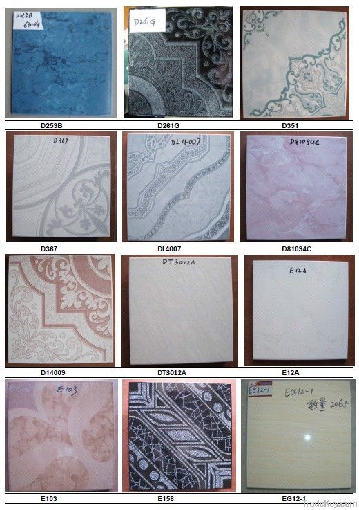 Ceramic floor tiles