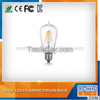 Energy saving  ST64 LED filament edison bulb AS-351