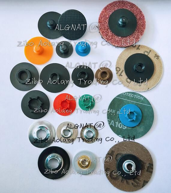 Metal button for the quick change disc or sanding disc