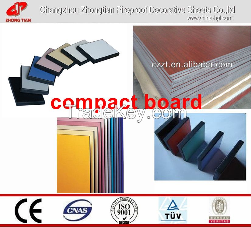 10mm /12mm Compact laminate for toilet partition/High pressure laminate