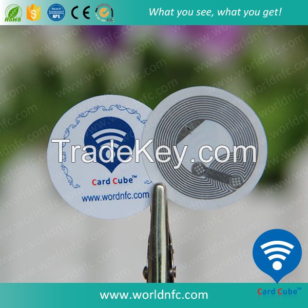 13.56 MHz RFID NTAG213 NFC tag stickers 