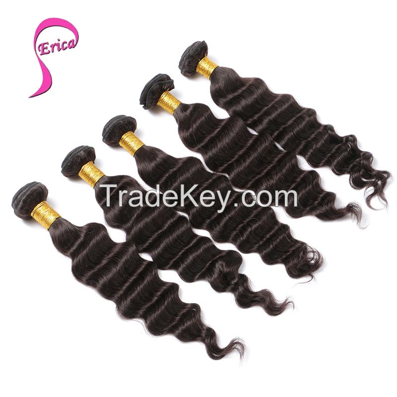 Unprocessed Virgin Brazilian Human Hair Deep Wave Hair Weave