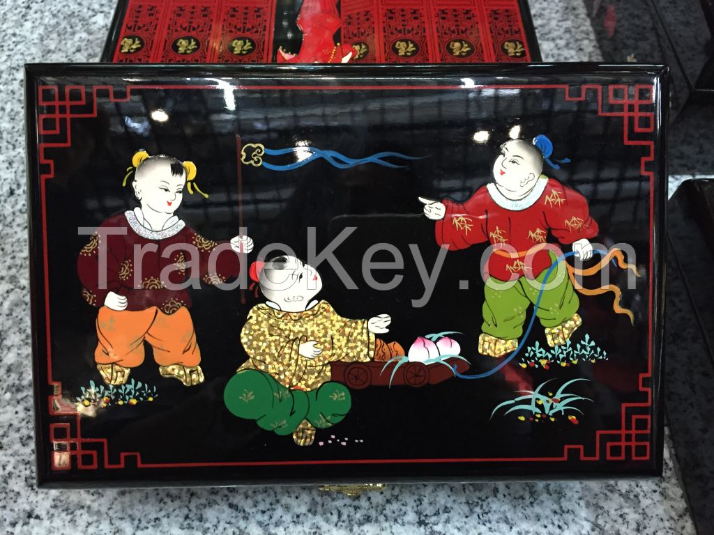 Chinese Wooden marriage 4 drawer armoire Jewelry Box Wholesale