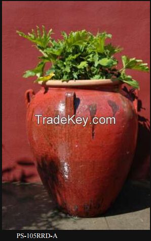 Rustic garden Ceramics Vessels Planters Landscape flower pot PS-105-A