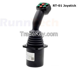 Runntech control Joystick (RT-01) with Throttle Multi-axis Analogue output dual axis hydraulic crane hall effect single-axis 1 axis gessmann wheelchair megatron control joystick