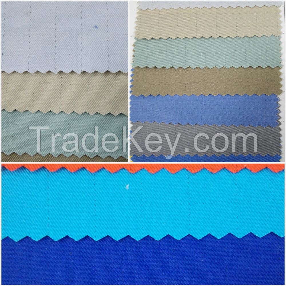 32*32 cotton polyester blend anti static ESD conductive fabric