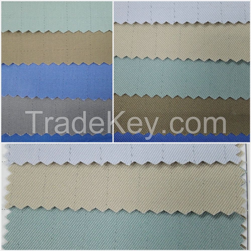 32*32 cotton polyester blend anti static ESD conductive fabric