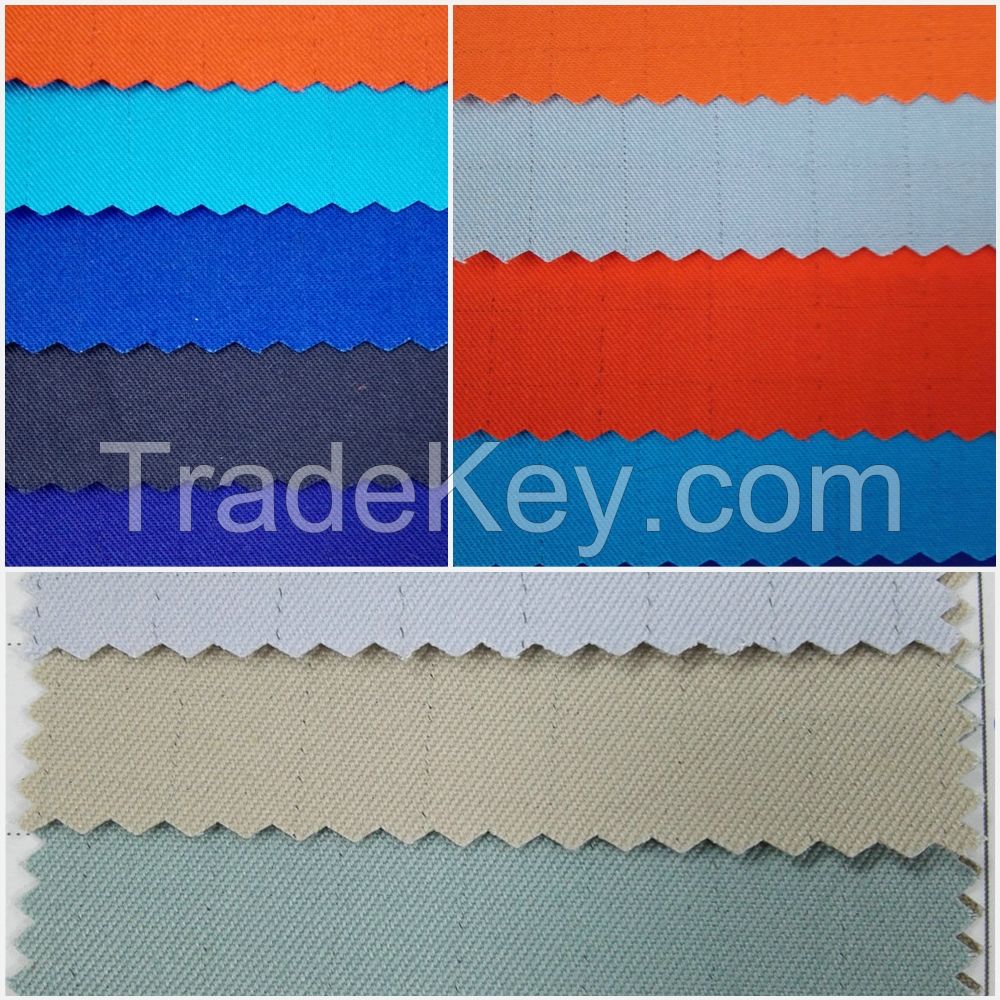 32*32 cotton polyester blend anti static ESD conductive fabric