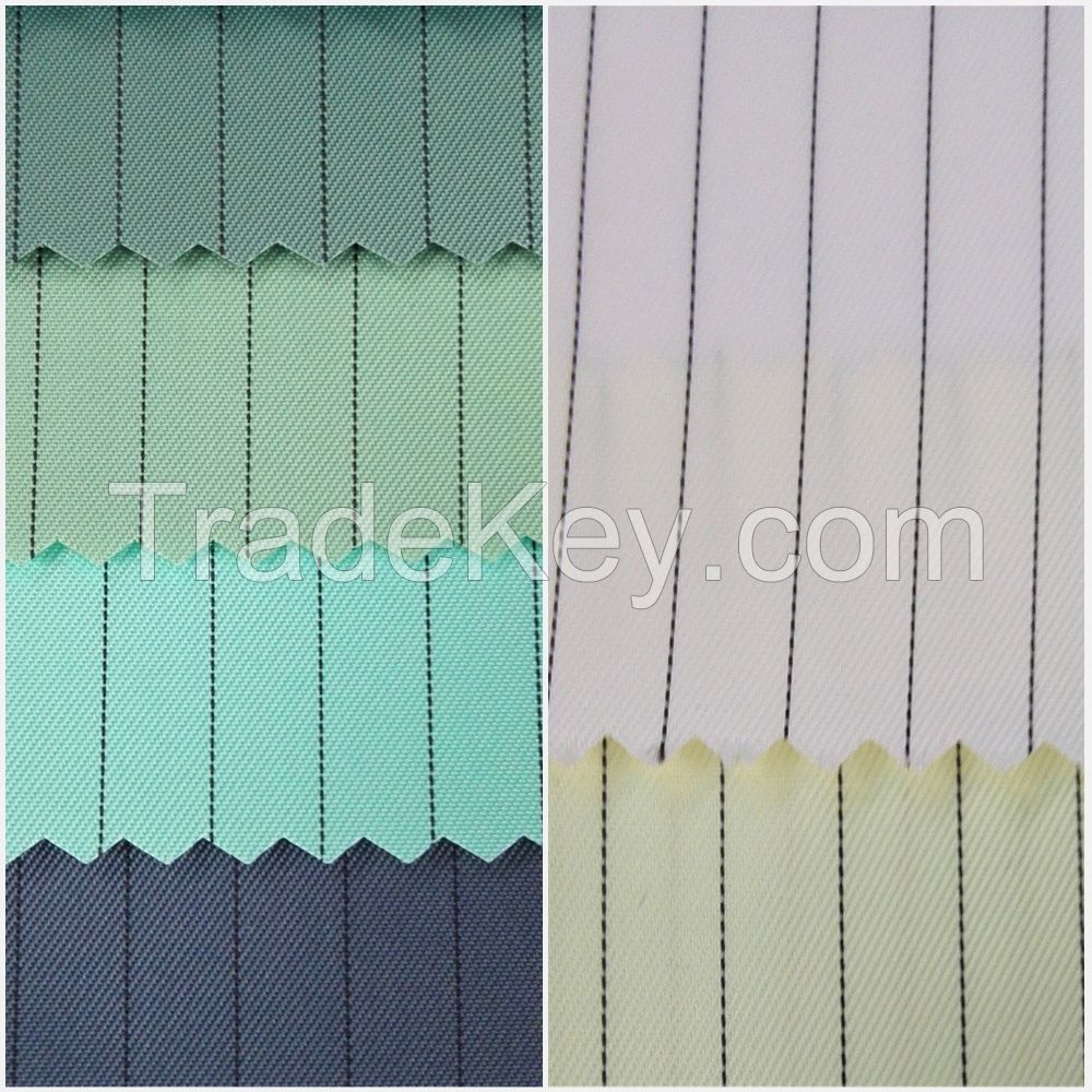 96% polyester and 4% carbon filament esd anti-static fabric