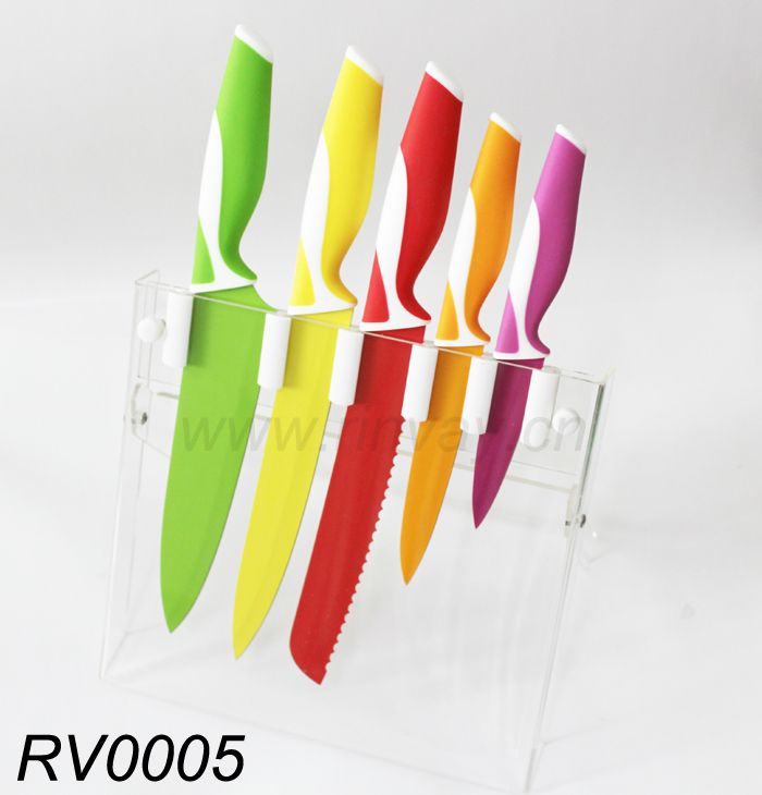 5pcs coating knives with Acryl stand set