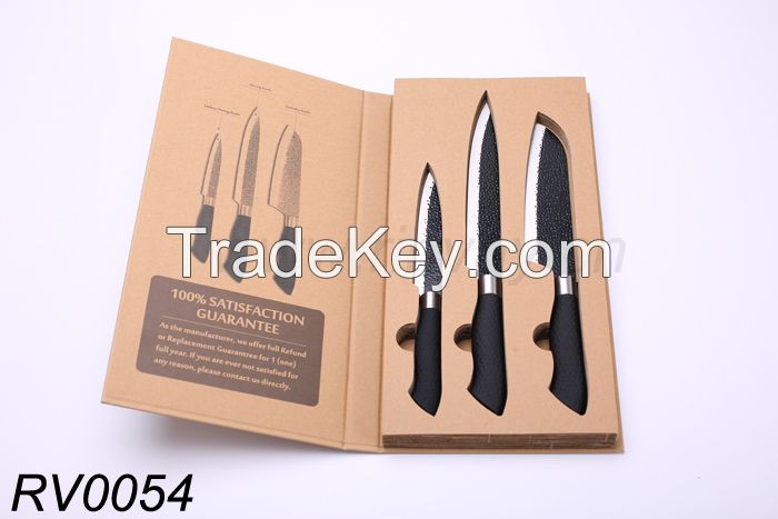 Embossed coating knives set