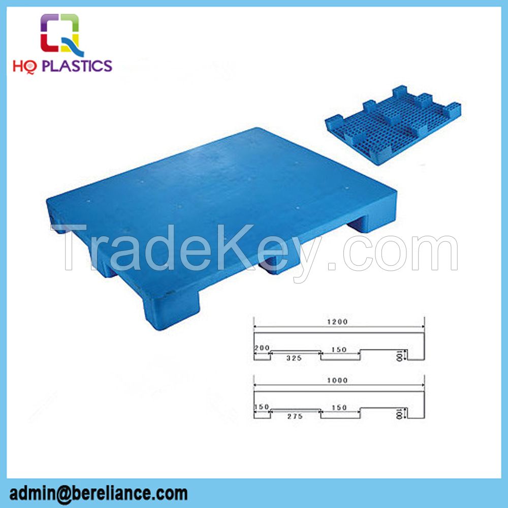 100% Hdpe Flat Euro Pallets 4 Way Plastic Pallets