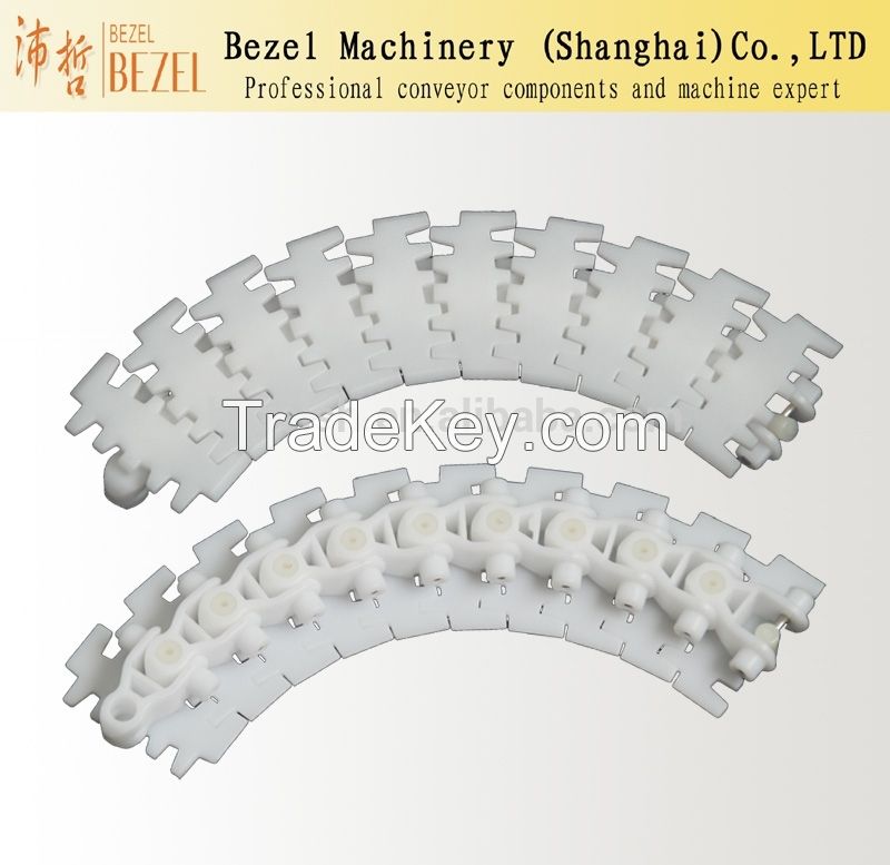 POM Flush Grid Plastic Modular Chain/Flexible conveyor belt By Bezel  Machinery (Shanghai) Co., Ltd,