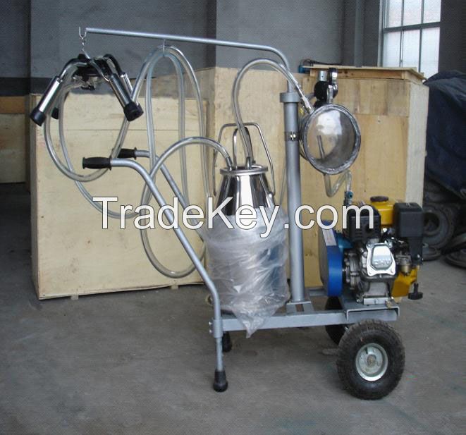 Gasoline and Electric dairy milking machine with single/two bucket