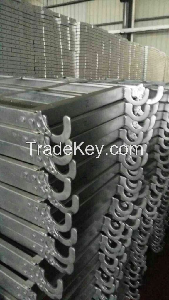 china cheap safety construction metal scaffold plank with hook,Q235 steel galvanized scaffolding for bridge
