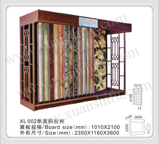 Single face cable-stayed flooring display cabinet for ceramic tiles