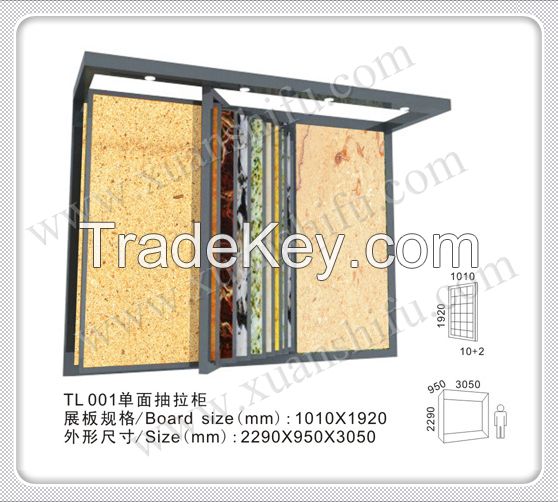 Single side tile drawing cabinet / big showcase with ceramic tiles