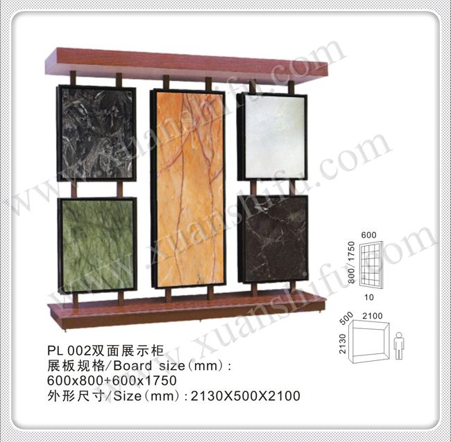 Double side display cabinet / showcase / display case for ceramic tiles