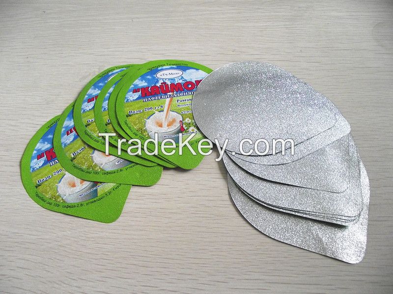 Aluminum foil heat seal lid for yogurt cup
