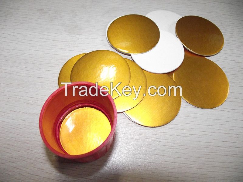 PET gold induction seal liner for pesticides bottle