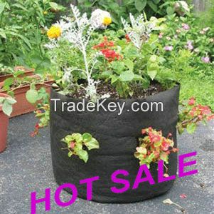 Eco Friendly Black Nonwoven Felt Fabric Smart Grow Bag Planter Pots