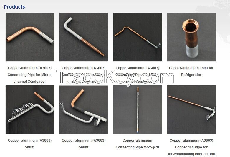 Copper-aluminum (A3003) Connecting Pipe for Micro-channel Condenser