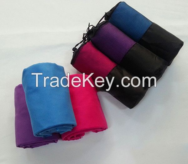 SA2, 80 polyester 20 polyamide microfiber sports travel towel suede microfiber towel