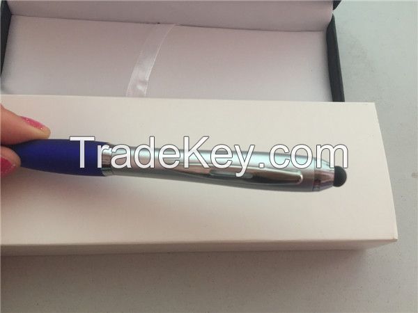 promotion plastic stylus touch ballpoint pen in 1000pcs moq with logo printed