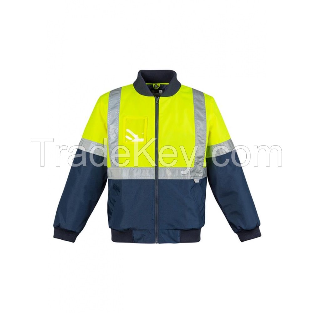 SYZMIK HI VIS QUILTED LINED FLYING JACKET