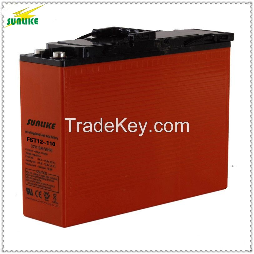 Telecom Battery Front Access Terminal Battery Communication Battery 12V100ah