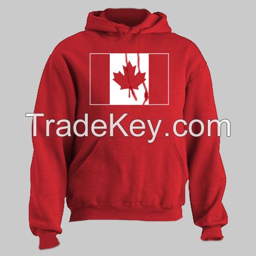 Canadian Flag Printed Hoodie