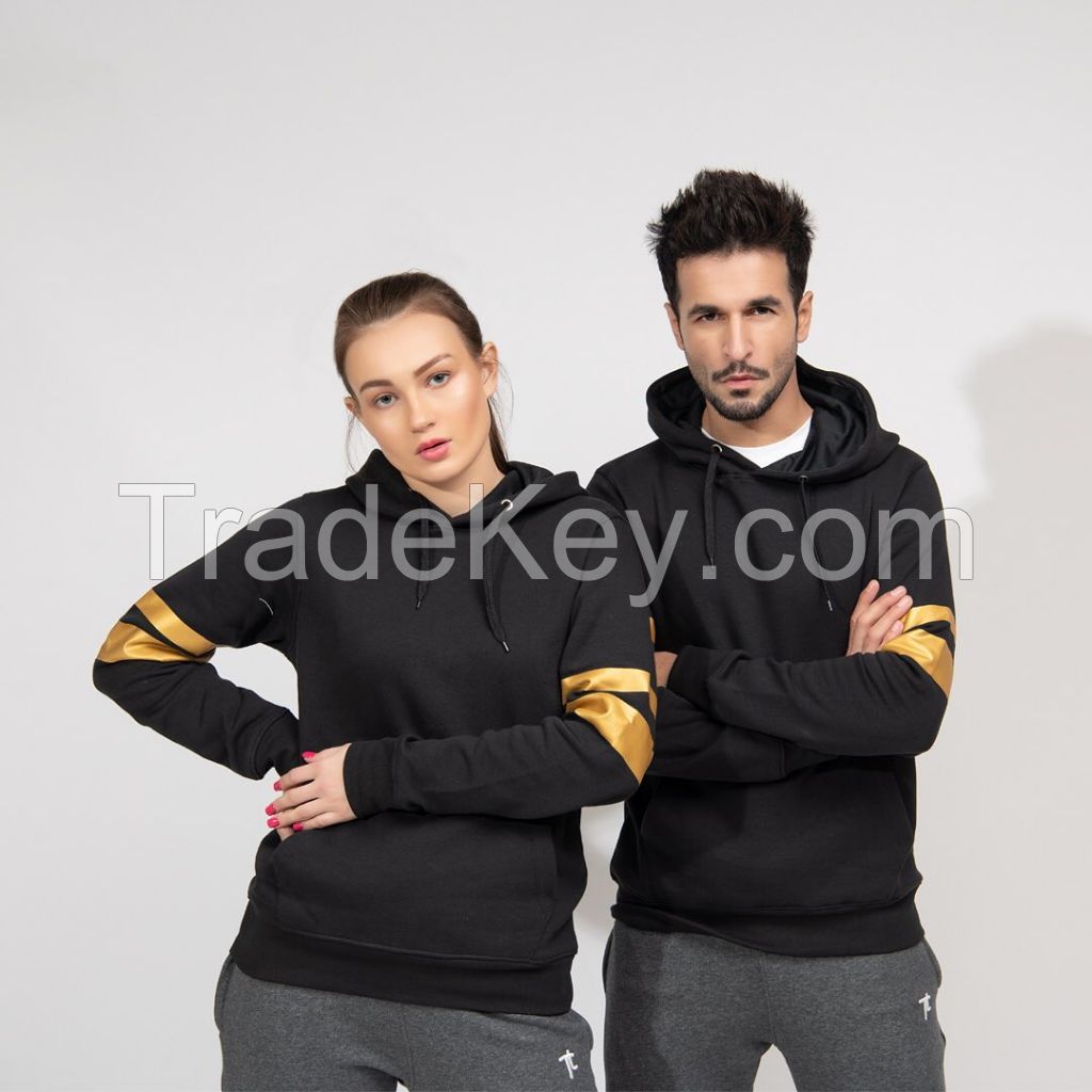 Hoodie Men And Women's Wear With Strips Style