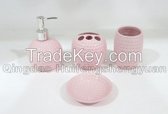 shell ceramic bathroom set