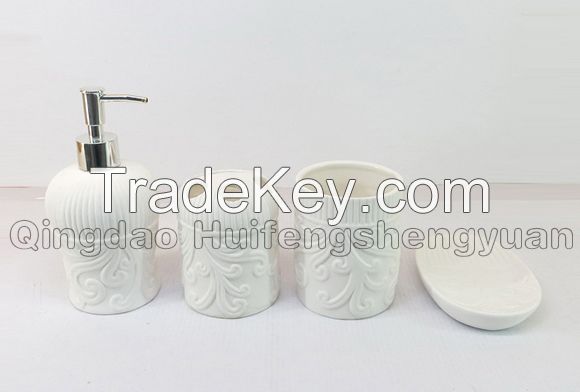shell ceramic bathroom set