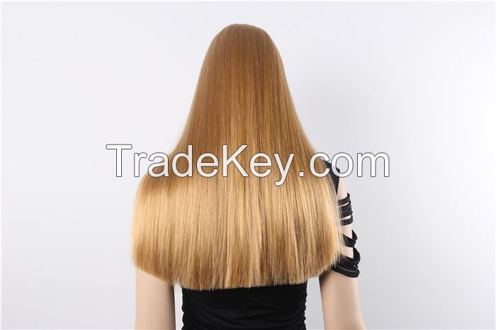 Long Straight Blonde Synthetic Wigs for Women 