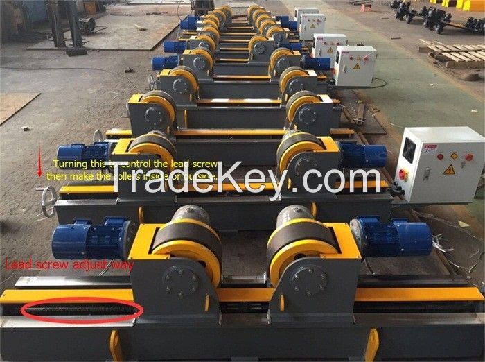 Conventional Welding Rotator with Lead Screw Adjust Wheels Distance